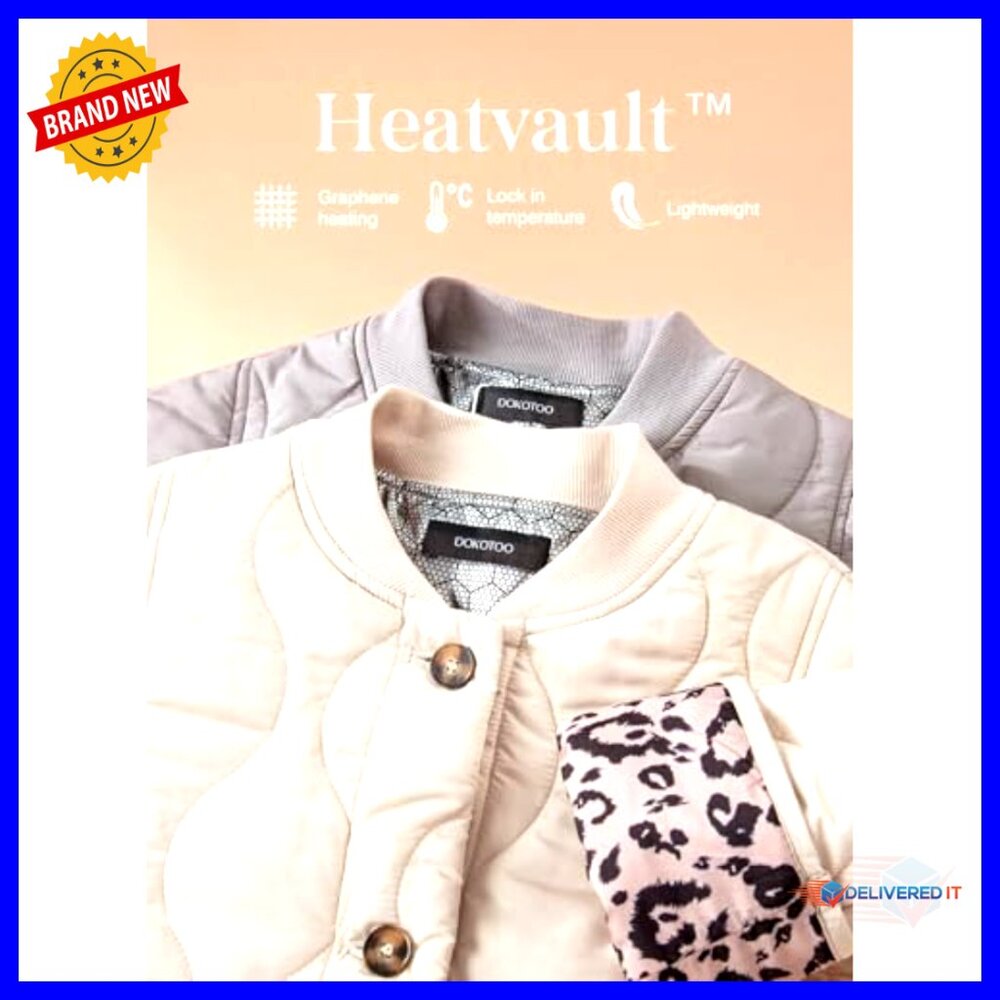 Quilted Puffer Jacket Button Down Leopard Print C… - image 6